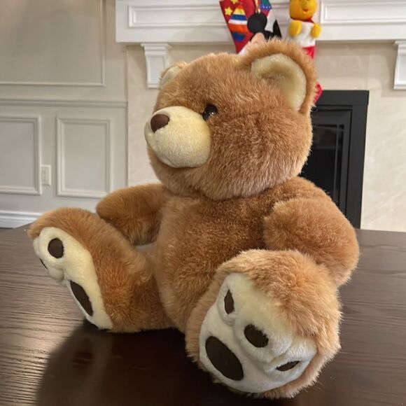 Chrisha Playful Plush Apricot Large Bear Excellent Condition 12” tall sitting - Picture 6 of 8